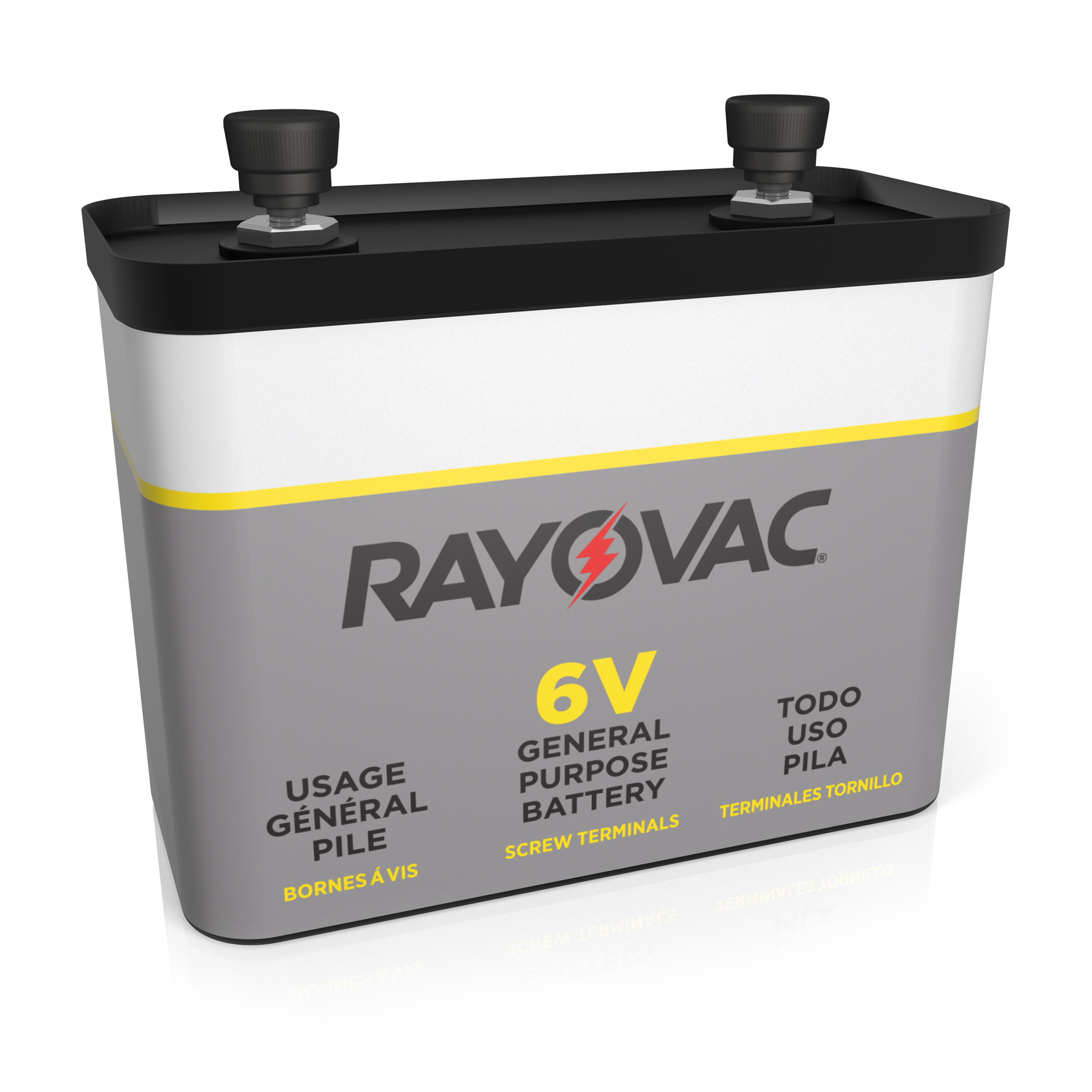 Rayovac 918C Lantern Battery, 6 V Battery, 12 Ah, Carbon Zinc