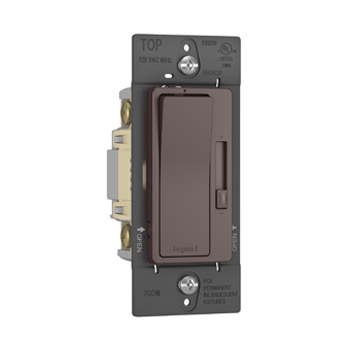 Legrand radiant RH703PDBCCV4 Dimmer, 120 VAC, 700 W, CFL, Halogen, Incandescent, LED Lamp, 3-Way, Dark Bronze