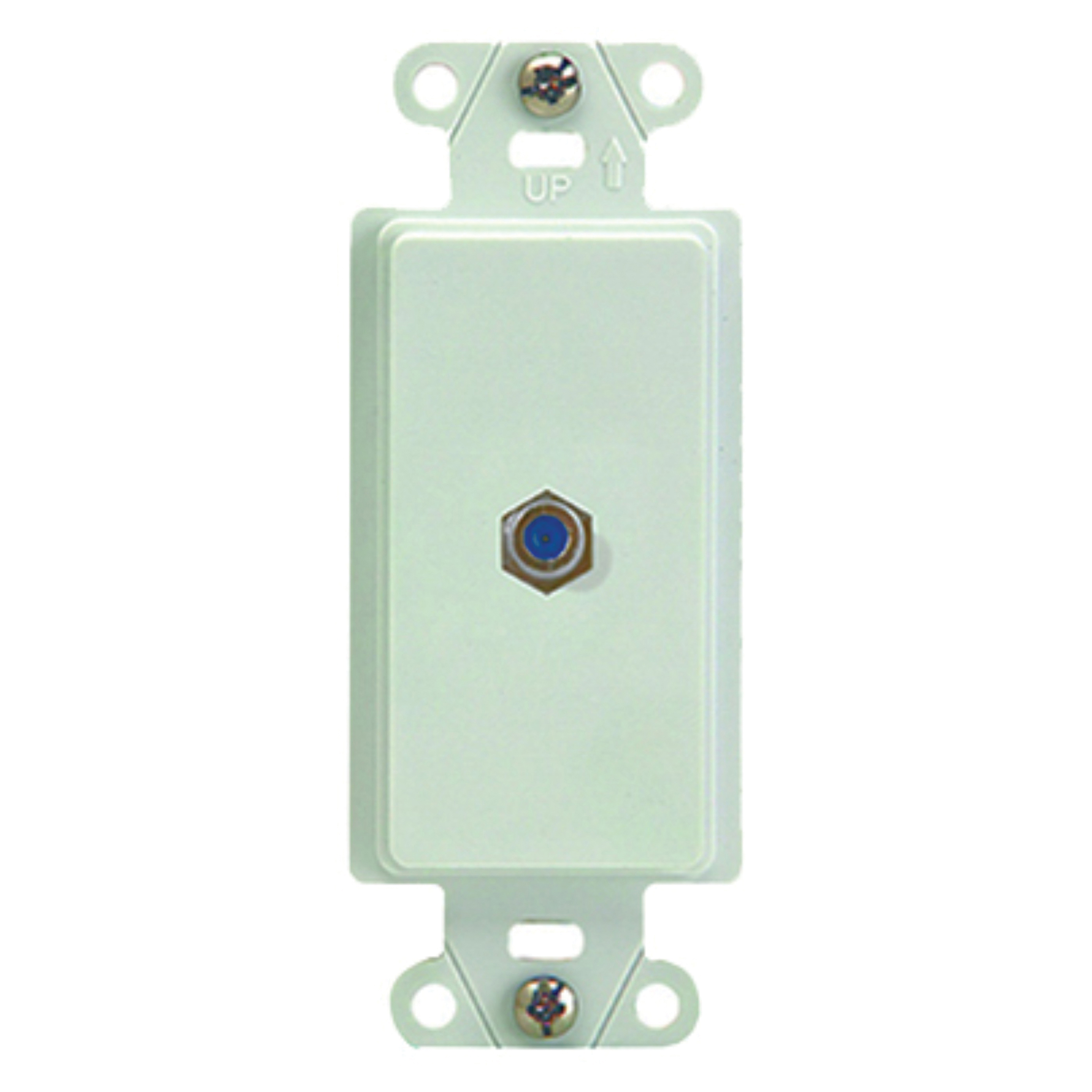 WP3214WHV1 Coaxial Wall Jack, 4 in L, 1.03 in W, 1 -Port, Plastic, White