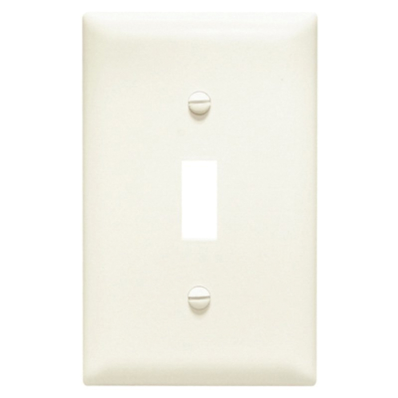 TradeMaster TPJ1LACC70 Wallplate, 3-5/16 in L, 5.062 in W, 1 -Gang, Nylon, Light Almond