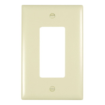 TradeMaster TPJ26I Switch Wallplate, 5.06 in L, 3.31 in W, 1 -Gang, Nylon, Ivory, Matte