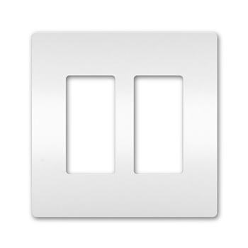 radiant RWP262WCC6 Wallplate, 4.94 in L, 4.96 in W, 2 -Gang, Polycarbonate, White