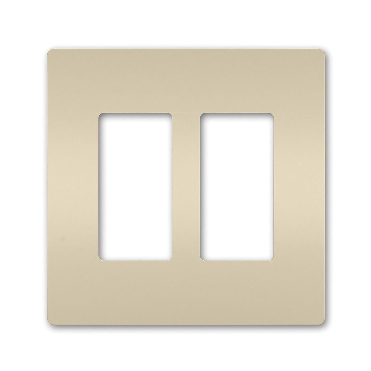 radiant Series RWP262LACC6 Switch Wallplate, 4.94 in L, 4.96 in W, 2 -Gang, Polycarbonate, Light Almond, Matte