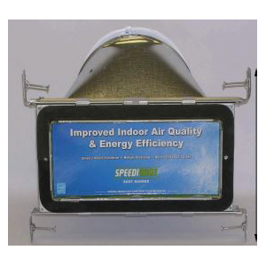 Vent, Speedi-Boot, Straight Boot with Hanger, 10 in L x 4 in W, 8-1/2 in H, 6 in Dia Duct, 23 ga, Steel, Galvanized - 2