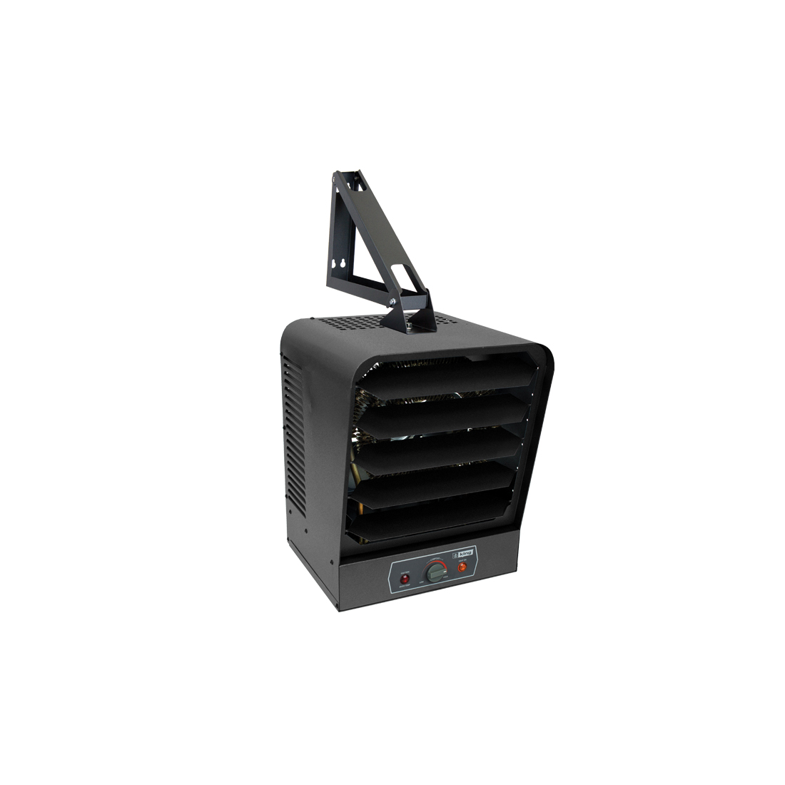 Electric Garage Heater, King, 20.8/18 A, 240/208 V, 5 kW, 17 Btu Heating, 520 cfm, Gray - 3