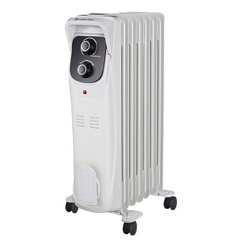 Comfort Zone CZ8008 Deluxe Oil-Filled Heater, 12.5 A, 120 V, 1500, 900, 600 W, 5120 Btu Heating, 3-Heating Stage