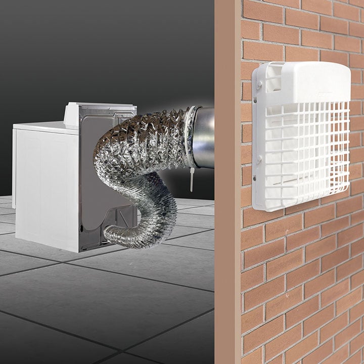 Dryer Vent Kit, Dundas Jafine, Aluminum/Polypropylene, White - 3