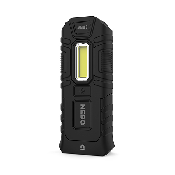 Nebo ARMOR 3 Series 6526 Work Light, Alkaline Battery, LED Lamp, 160, 360 Lumens, Black