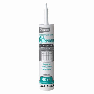 True Value 08732 Silicone Caulk, Clear, 10.1 oz