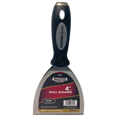 Master Painter 6213TV Paint Scraper, 4 in L Blade, Stiff Blade, Brass/Steel Blade, Ergonomic Handle