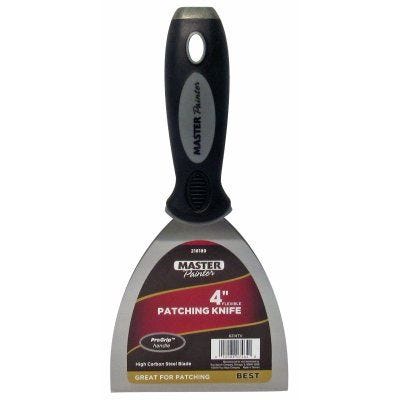Master Painter 6214TV Knife, 4 in W Blade, HCS Blade, Flexible, Taping Blade, Ergonomic Handle
