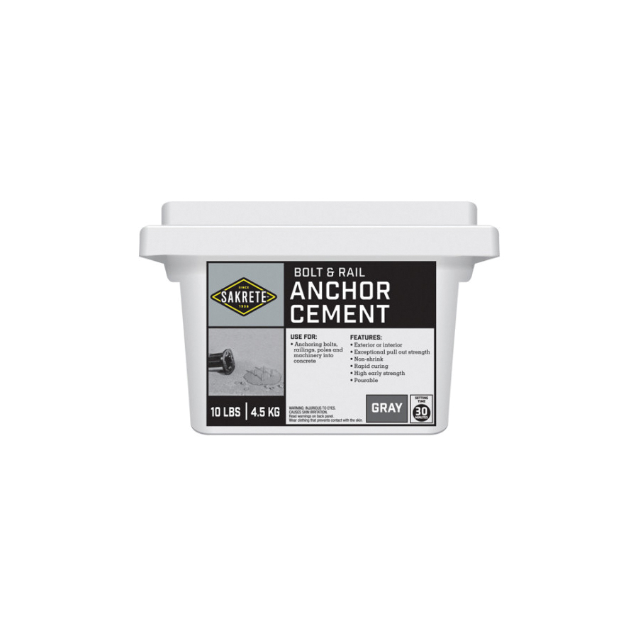 Sakrete 60205003 Anchoring Cement, Powder, Gray, 10 lb, Tub