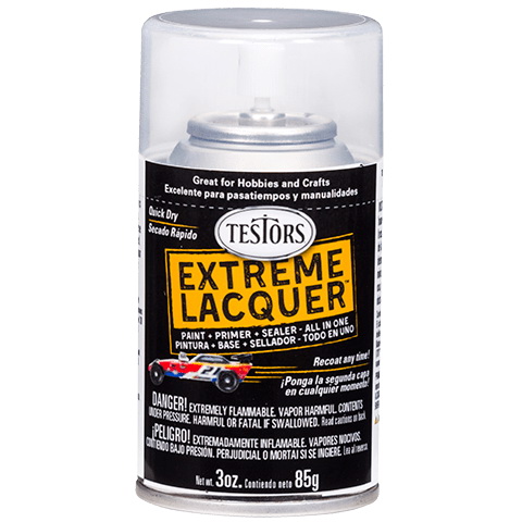 Testors EXTREME LACQUER 1834MT Lacquer Paint, Gloss, Wet Look Clear, 3 oz, Aerosol Can