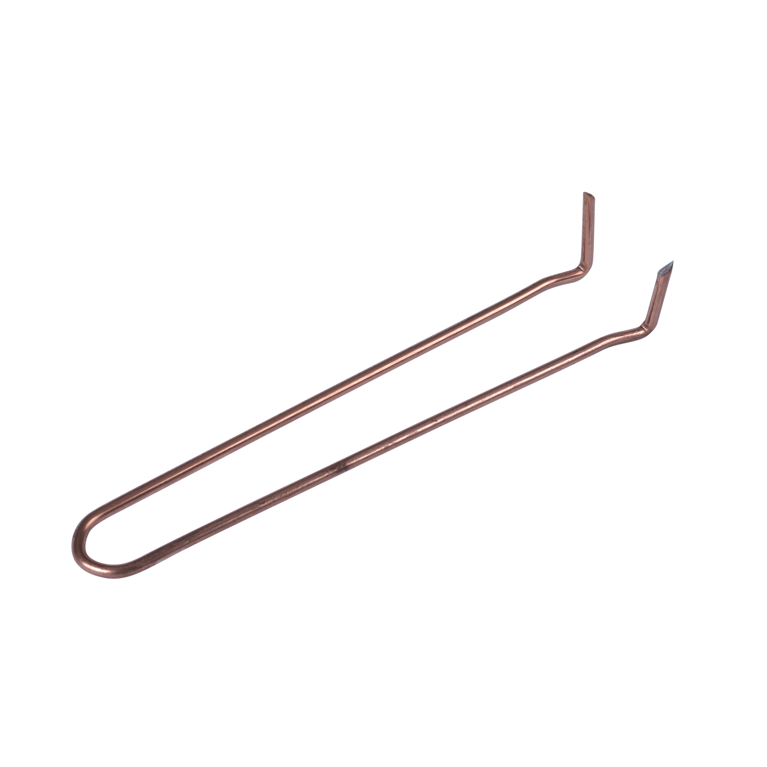Oatey 33977 Self-Nailing Pipe Hook, 1/2 in Opening, Copper/Steel, Gray