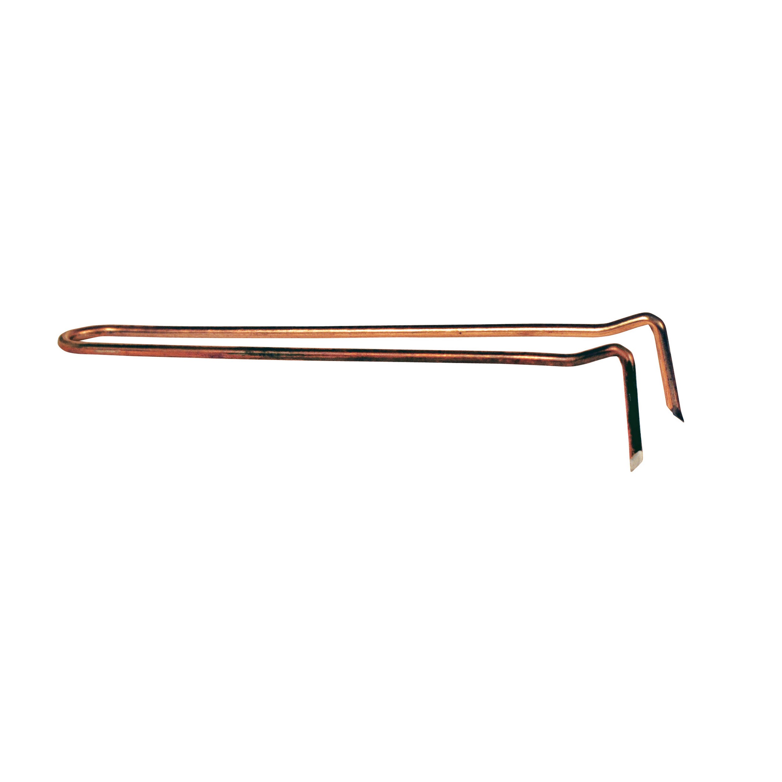 Oatey 33977 Self-Nailing Pipe Hook, 1/2 in Opening, Copper/Steel, Gray