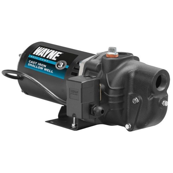 Wayne SWS Series SWS75 Jet Pump, 120/240 V, 0.75 hp, 1-1/4 x 3/4 in Connection, 25 ft Max Head, 779 gph, Iron - 1
