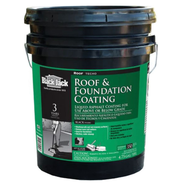 6190-9-30 Roof and Foundation Coating, Black, 4.75 gal Pail, Liquid