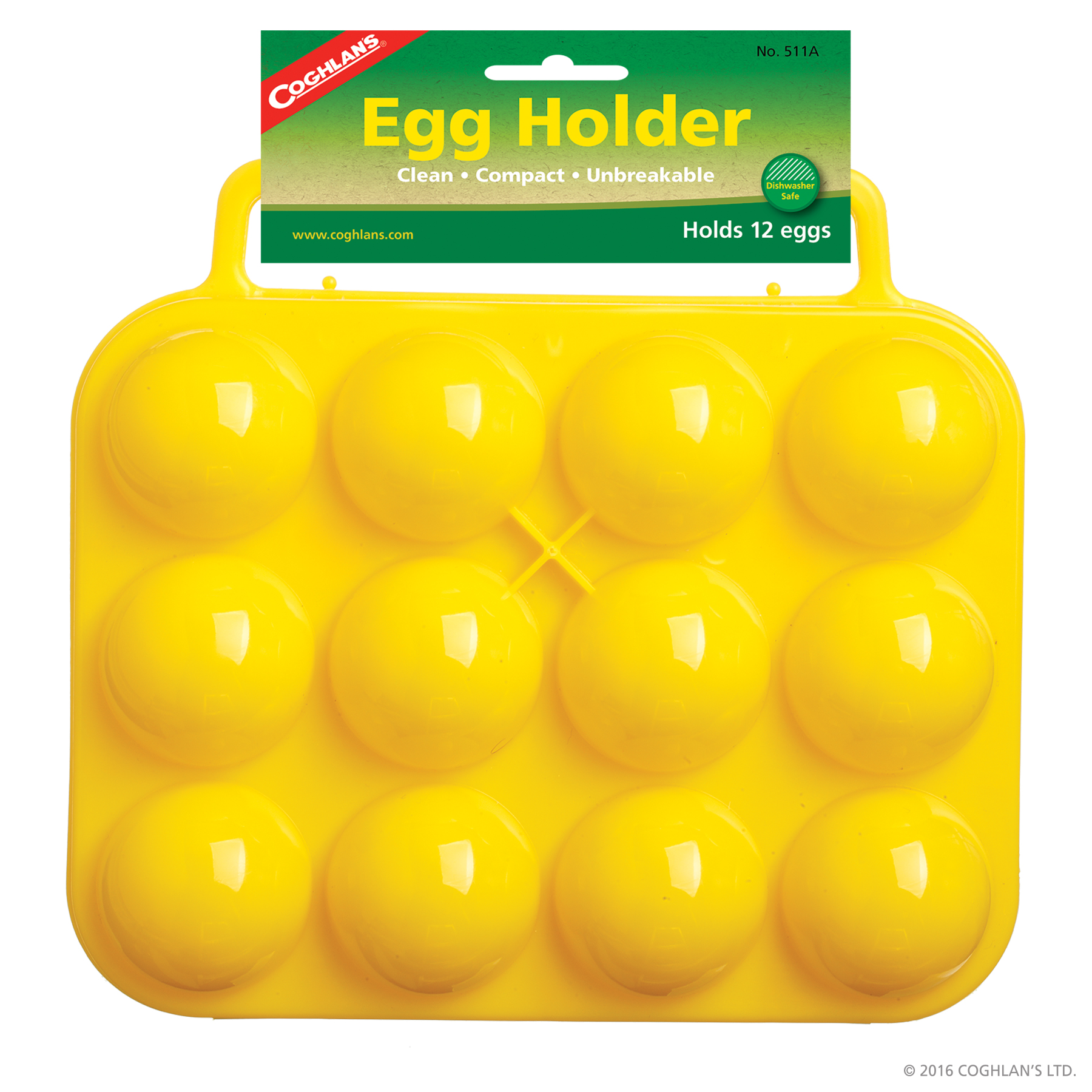 COGHLAN'S 511A Egg Holder, 1 Dozen Capacity, Plastic, Yellow - 1