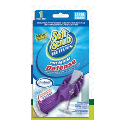 Soft Scrub 12812-16 Gloves, M, Blue, Latex/Rubber, Satin