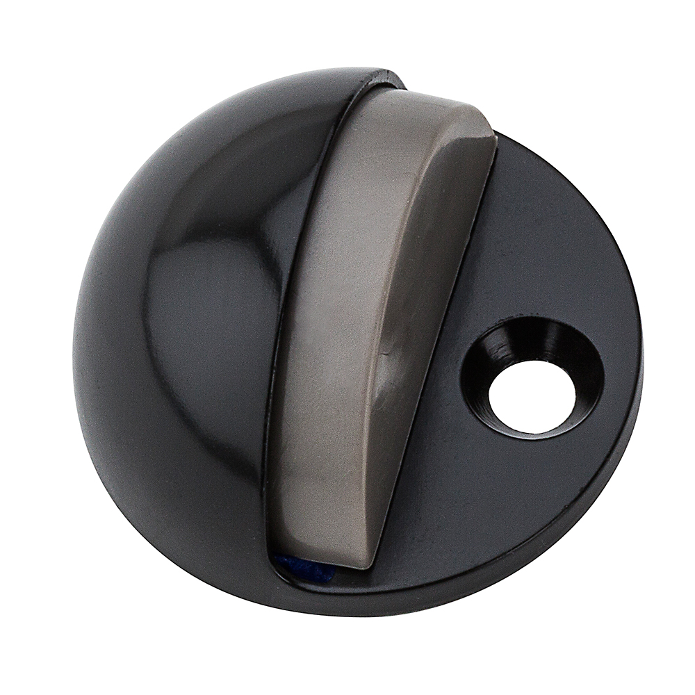 N327-612 Door Stop, 1-25/32 in Dia Base, Aluminum/Zinc, Oil-Rubbed Bronze