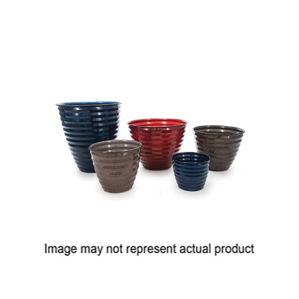 robert allen home & garden MPT01614 Planter, 10 in Dia, 8-3/4 in H, Round, Steel, Autumn Blaze, Powder-Coated