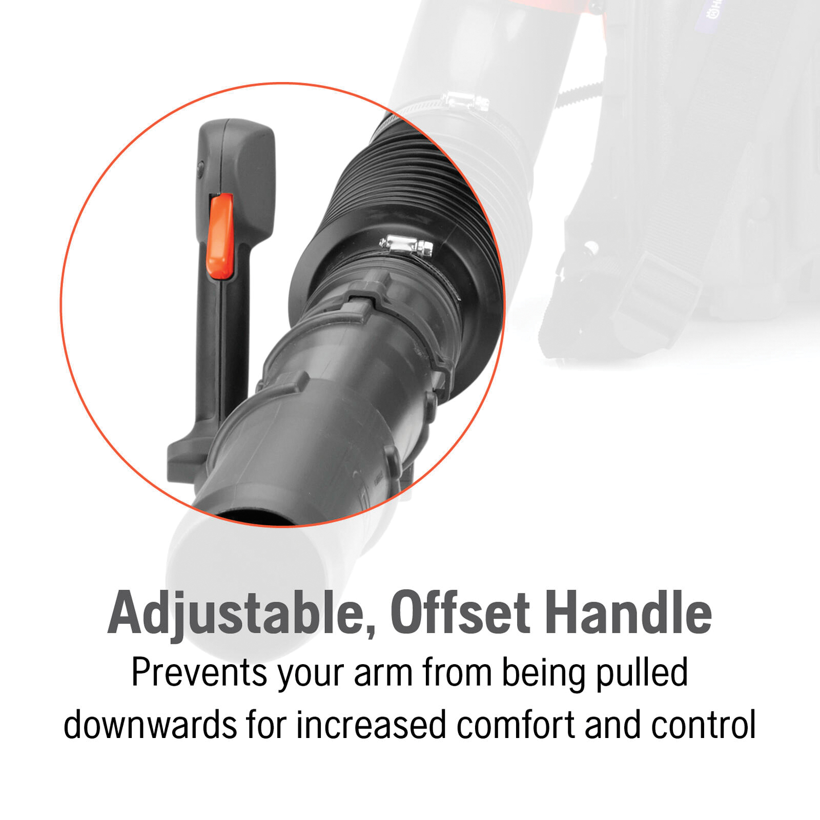 350Bt Gas Backpack Blower, Husqvarna, 50.2 cc, 2-Cycle, 692 cfm - 4