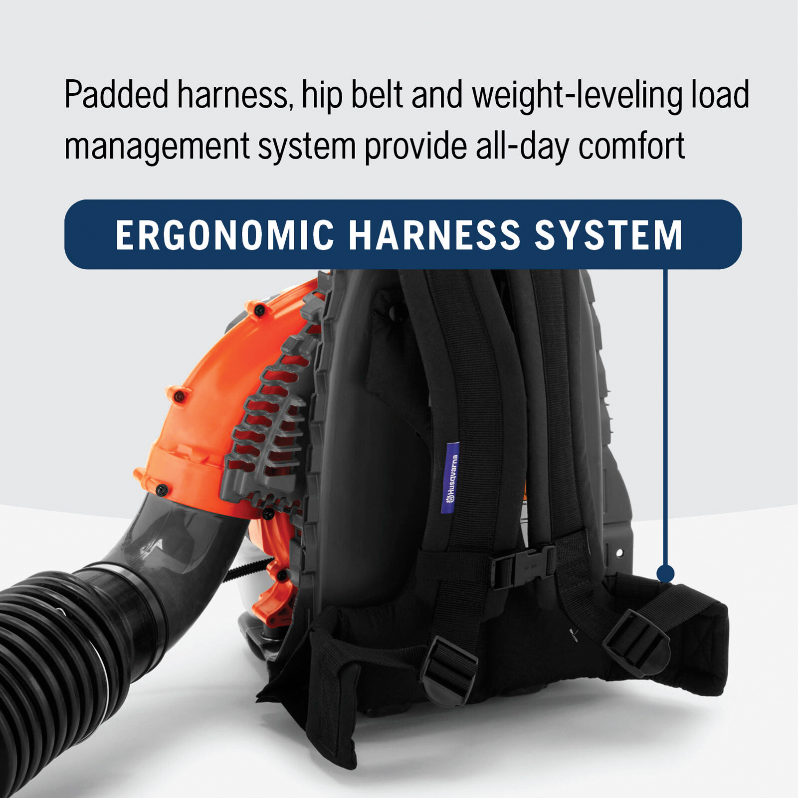 350Bt Gas Backpack Blower, Husqvarna, 50.2 cc, 2-Cycle, 692 cfm - 5