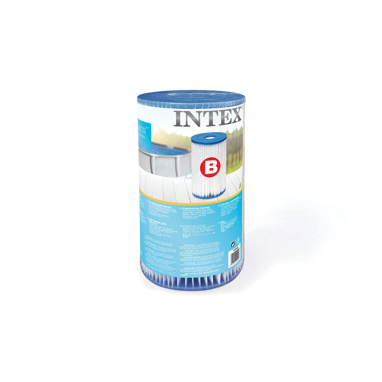 INTEX 29005E Type B Filter Cartridge, Polyester Filter Media, Dacron Paper Housing Material - 2