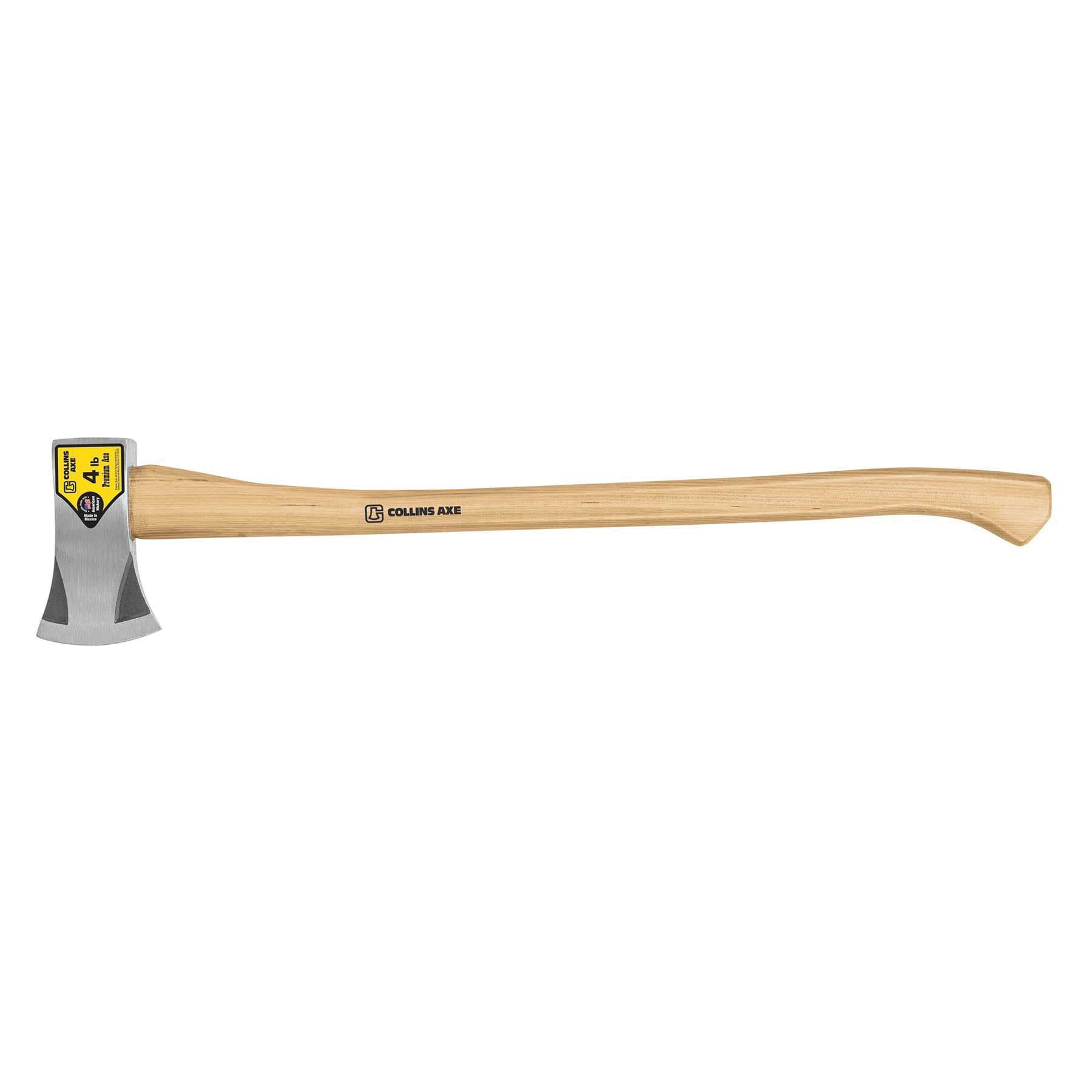 HM-4HX-C Axe, Single Bit Head, 4 lb Head, Carbon Steel Head, 34 in L, Hickory Wood Handle
