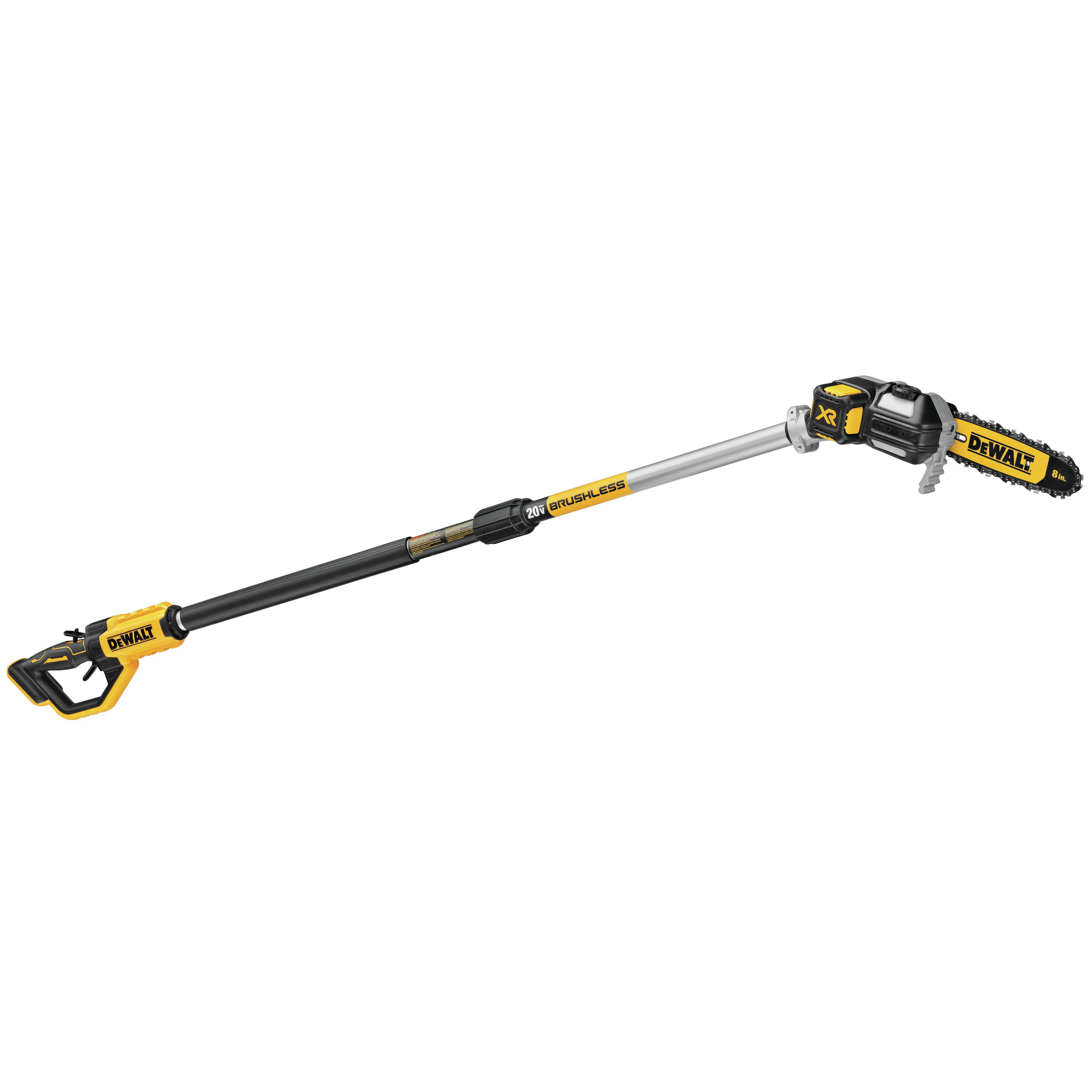 DCPS620B Pole Saw, 20 V, Plastic Pole, Comfort Grip Handle, 8 in OAL