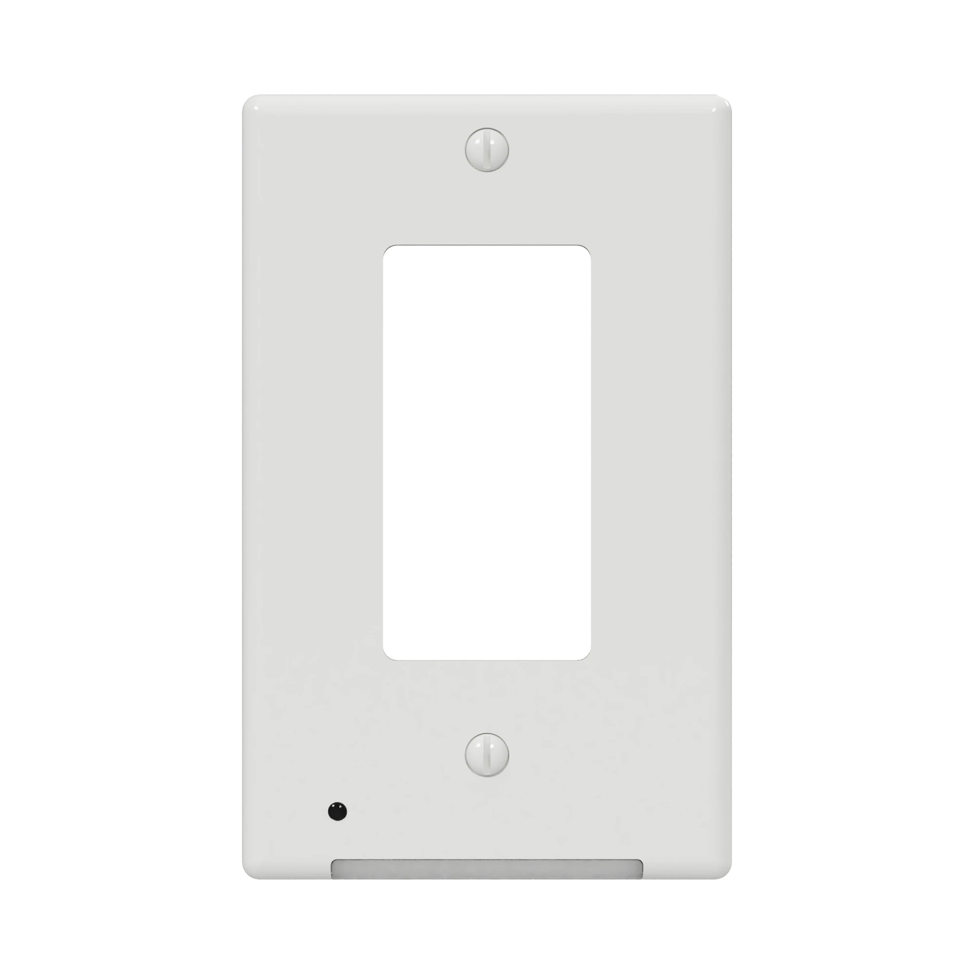 LumiCover LCR-CDDO-W Nightlight Wallplate, 1-1/4 in L, 4-1/2 in W, 1 -Gang, Plastic, White