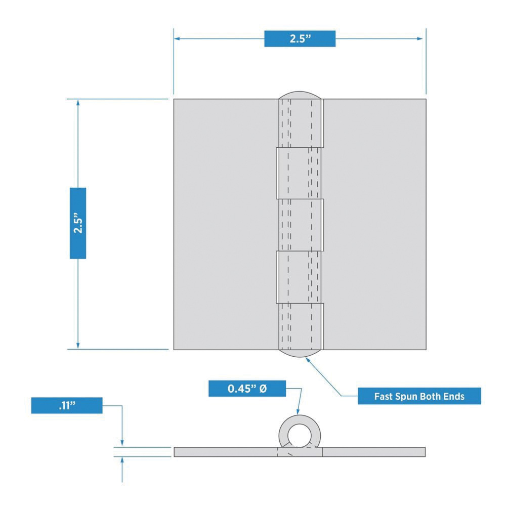 National Hardware N273-896 Door Hinge, Steel, Plain Steel, Tight Pin, 43 lb - 3