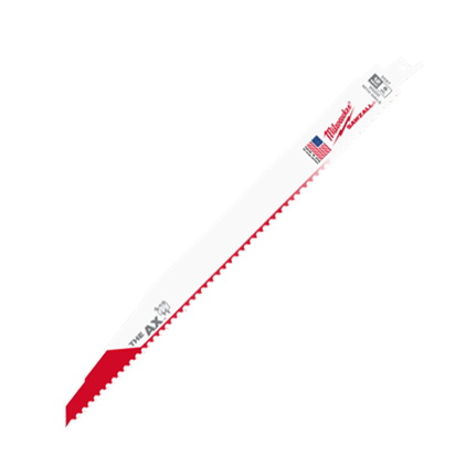 Milwaukee AX SAWZALL 48-01-2027 Series Reciprocating Saw Blade, Applicable Materials: Aluminum, Metal, Wood, 1 in W