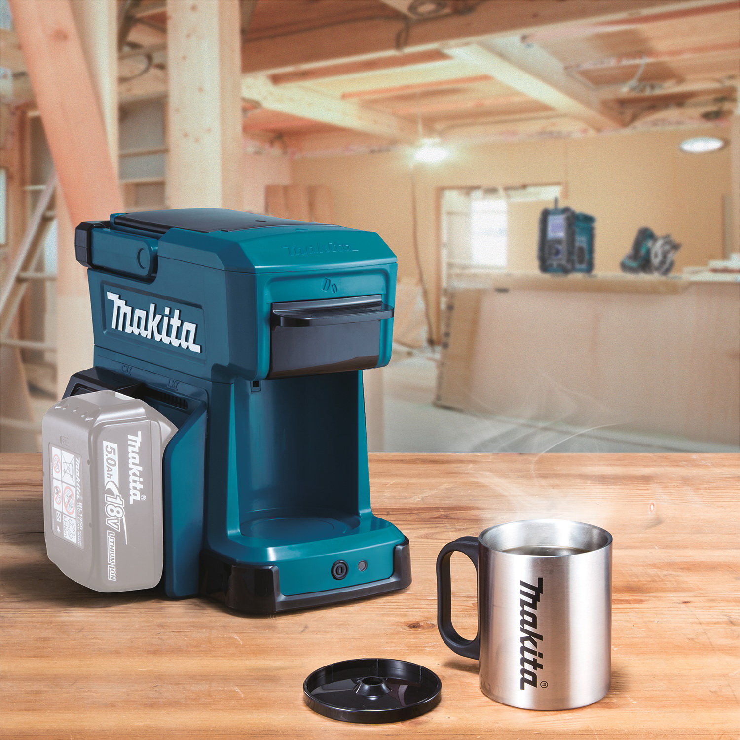 Makita DCM501Z Coffee Maker, 5 oz Capacity, Teal - 5