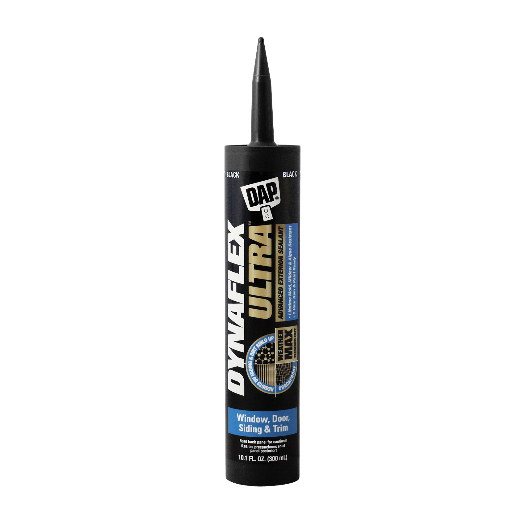 DYNAFLEX ULTRA 7079818220 Advanced Exterior Sealant, Black, 40 to 100 deg F, 10.1 oz Cartridge