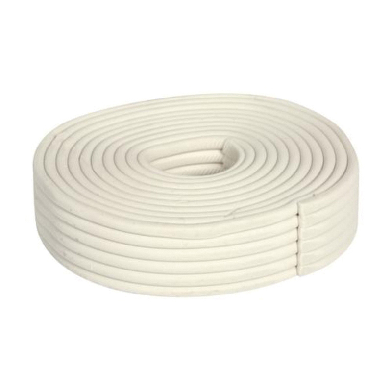 71520 Caulking Cord Weatherstrip, 1/8 in Thick, 90 ft L, Synthetic Fiber, White