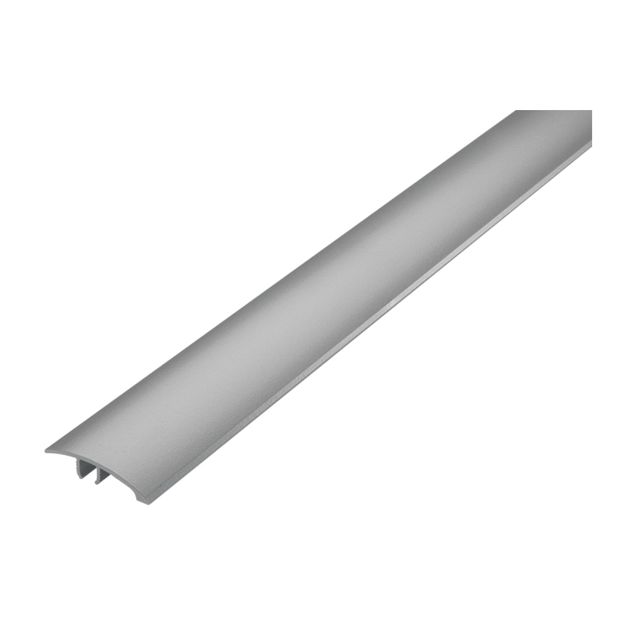 43368 Floor Reducer, 72 in L, 1-3/4 in W, Warm Gray, Aluminum