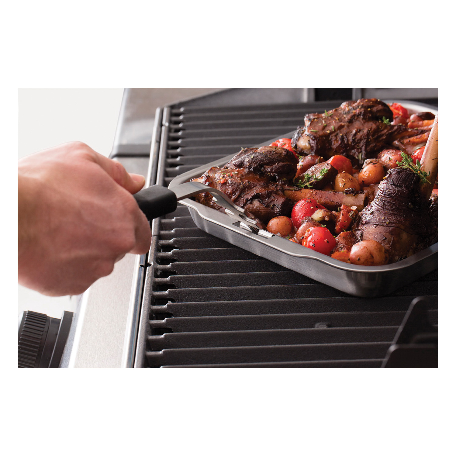 Broil King 63106 Roasting and Drip Pan, Stainless Steel, Silver, 13-1/4 in L, 10.15 in W, 1-1/2 in H - 4