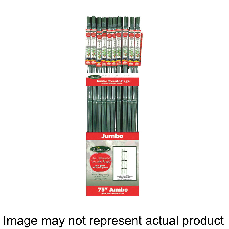 Jumbo Ultomato Series TMC60JB Tomato Plant Cage, 12-3/4 in Dia, 12-3/4 in L, 12-3/4 in W, 75 in H