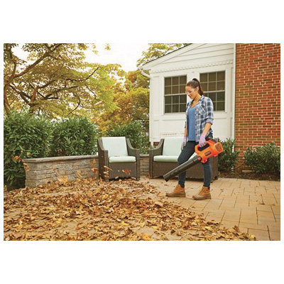 Black+Decker BCBL700D1 Axial Leaf Blower, 2 Ah, 20 V, 2 -Speed, 310 cfm Air, Black