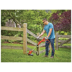 Electric String Trimmer/Edger, Black+Decker, 6.5 A, 14 in Dia Cut, 45-1/2 in L Shaft - 4