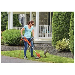 Electric String Trimmer/Edger, Black+Decker, 6.5 A, 14 in Dia Cut, 45-1/2 in L Shaft - 5
