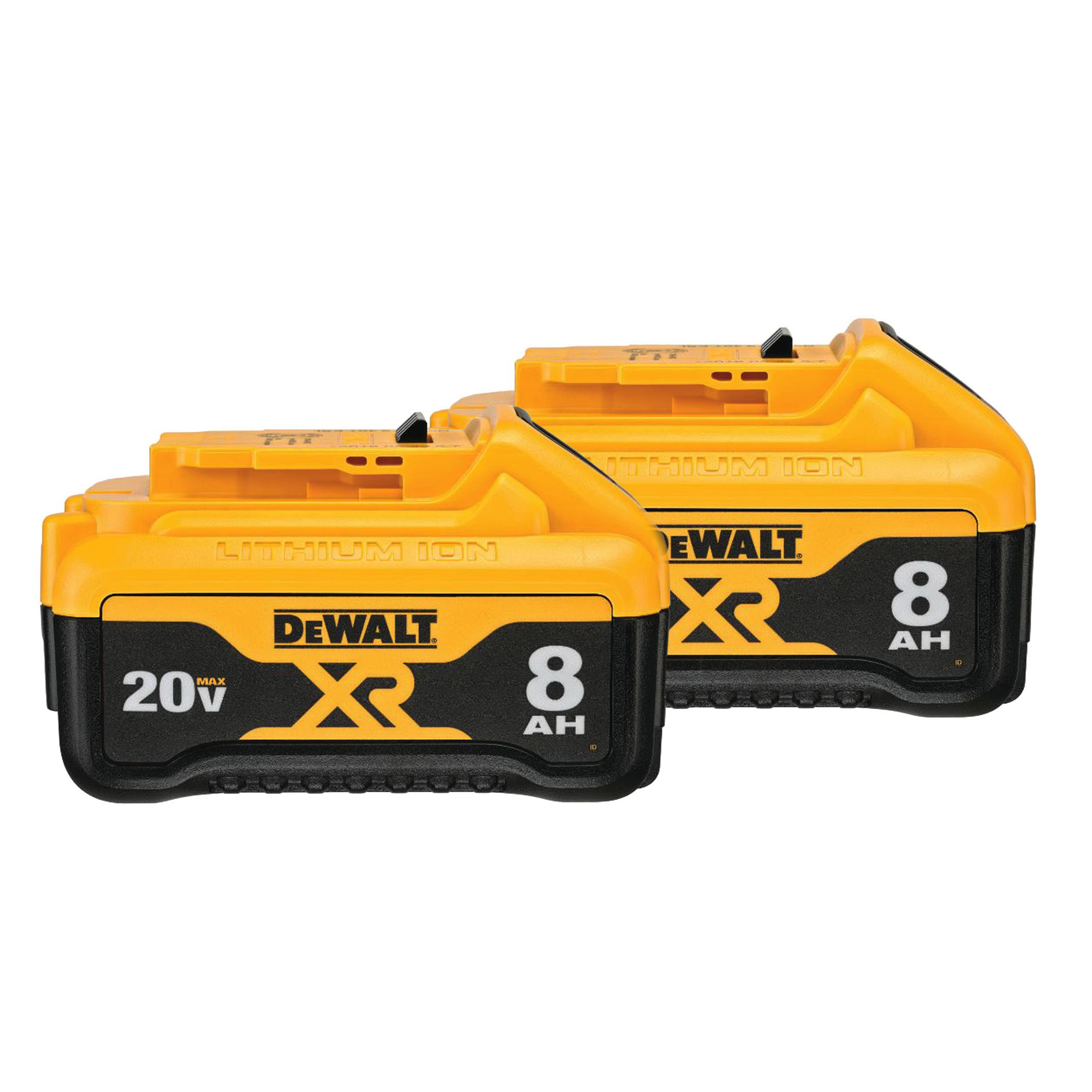 DCB208-2 Battery, 20 V Battery, 8 Ah, Includes: (2) DCB208 20 V MAX Lithium-Ion Batteries