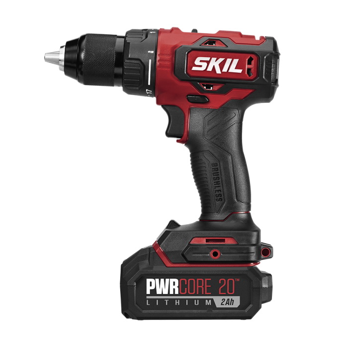 DL529302 Drill Driver Kit, Battery Included, 20 V, 2 Ah, 1/2 in Chuck, Keyless Chuck