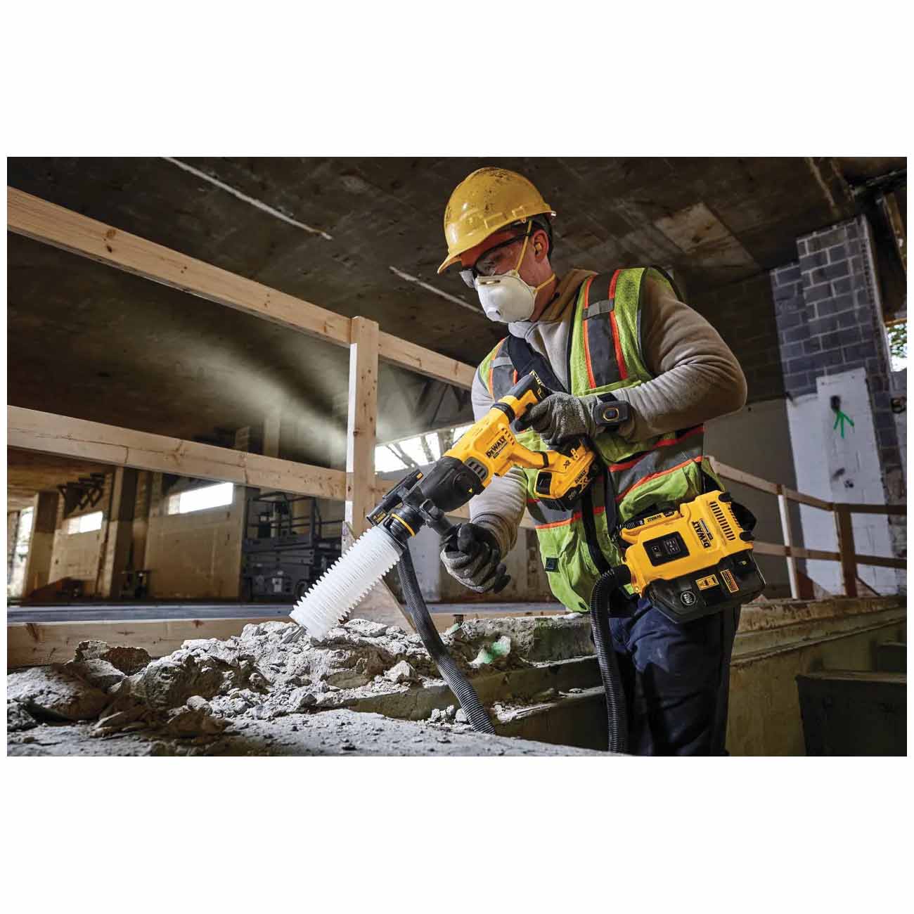 DEWALT 20V MAX DCH263R2 Brushless Cordless Rotary Hammer Kit, Battery Included, 20 V, 6 Ah, 1-1/8 in Chuck - 4