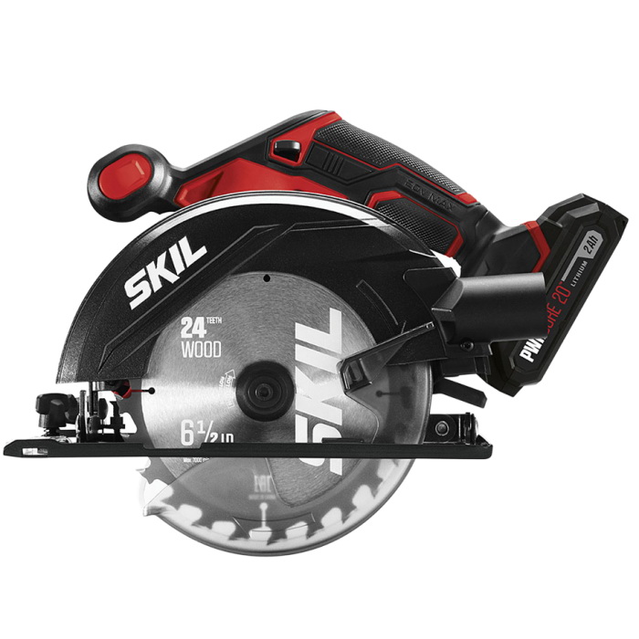 SKIL CR540602 Circular Saw Kit, Battery Included, 20 V, 2 Ah, 6-1/2 in Dia Blade, 50 deg Bevel