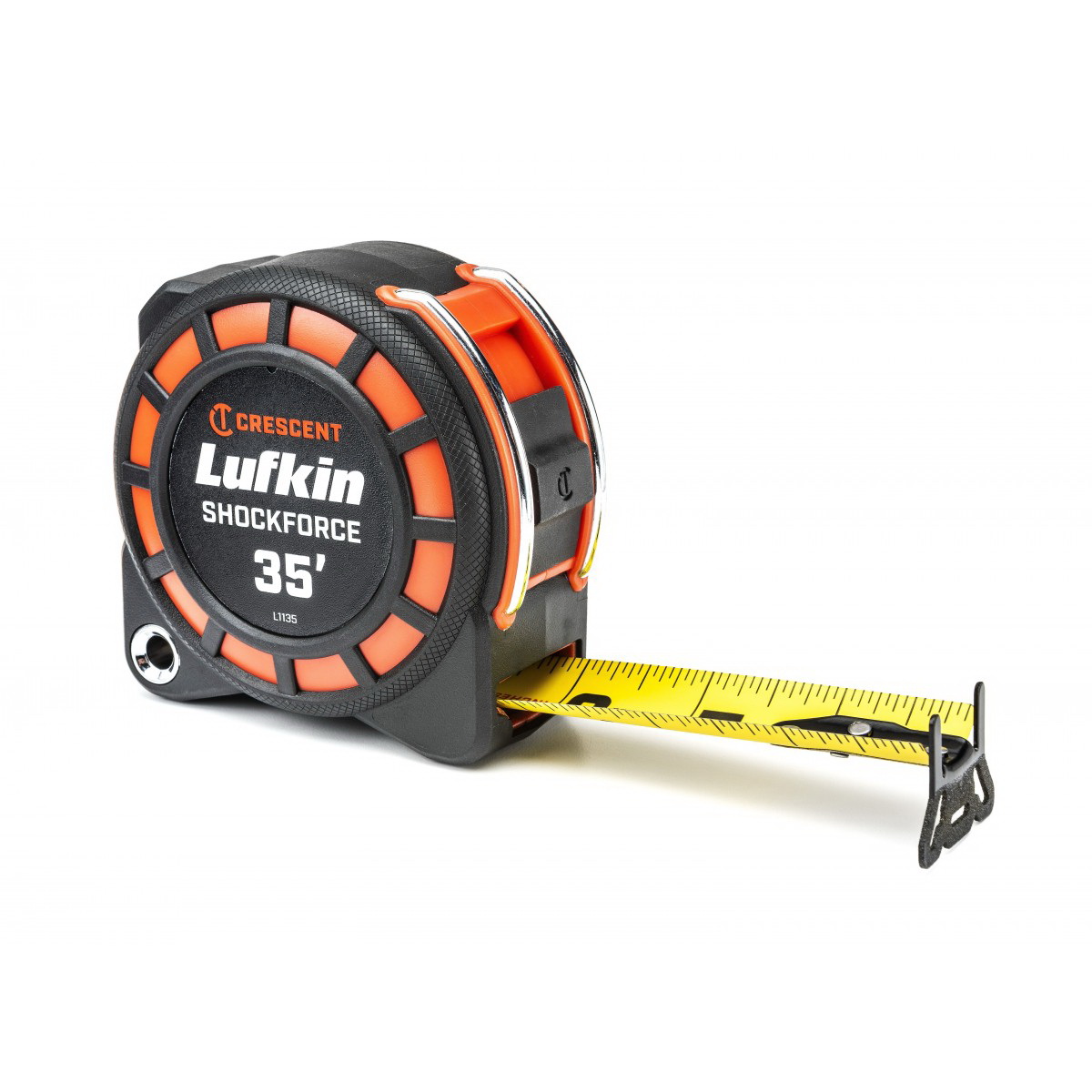 L1135 Tape Measure, 35 ft L Blade, 1-3/16 in W Blade, Nylon Blade, ABS Case