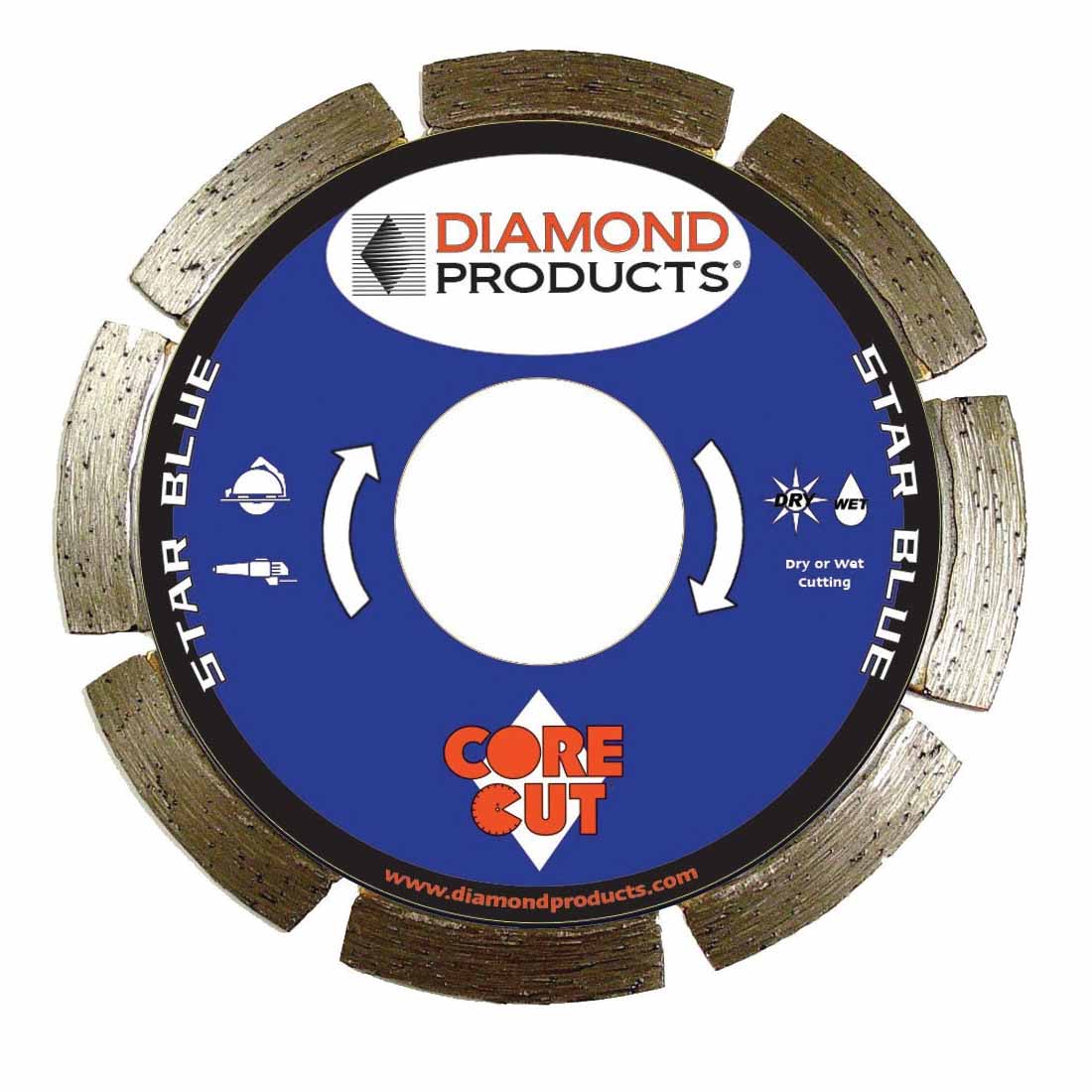Star Blue 74951 Saw Blade, 4-1/2 in Dia, 7/8 in Arbor, Diamond Cutting Edge