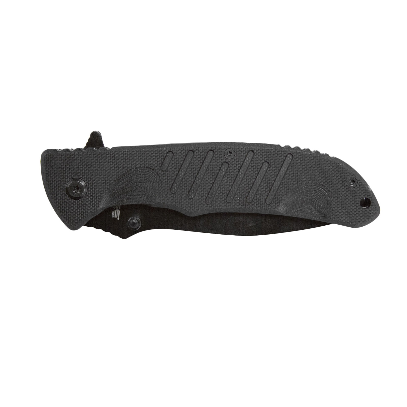 Sarge Knives, Tactical Folding Knife, 3-1/2 in L. Stainless Steel Blade, Foxtrot Black Handle - 2