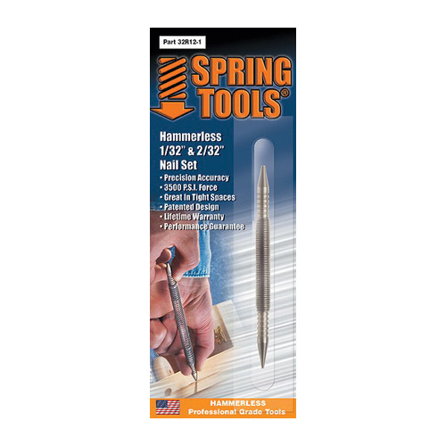 Spring Tools 32R12-1 Double-Ended Nail Set, 1/32, 2/32 in Tip - 1